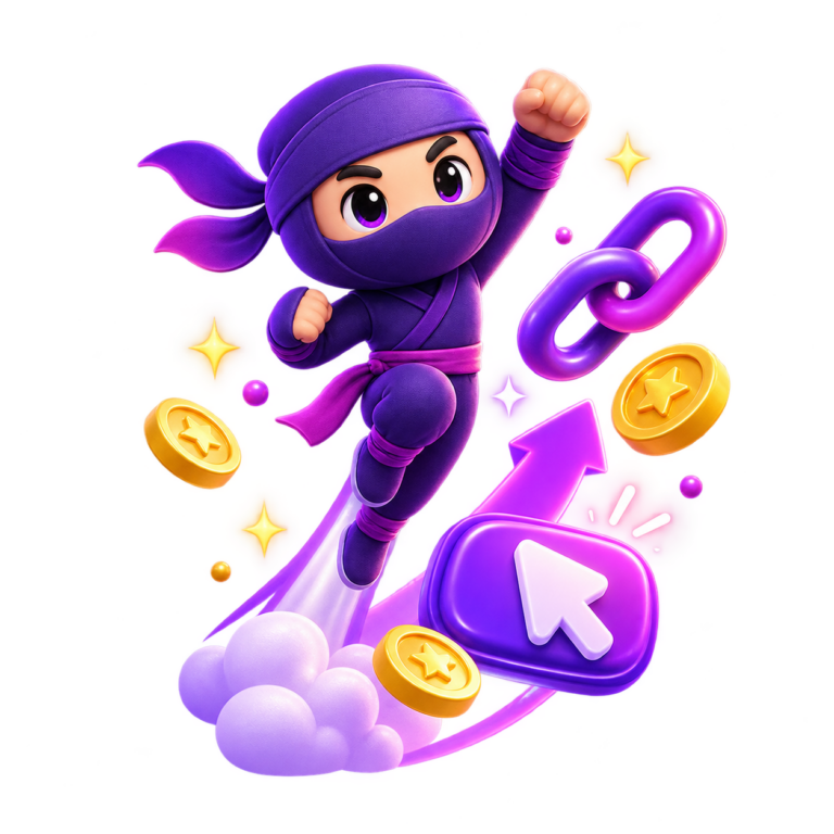 Mascote ninja do Programa de Afiliados Markpato